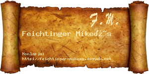Feichtinger Mikeás névjegykártya